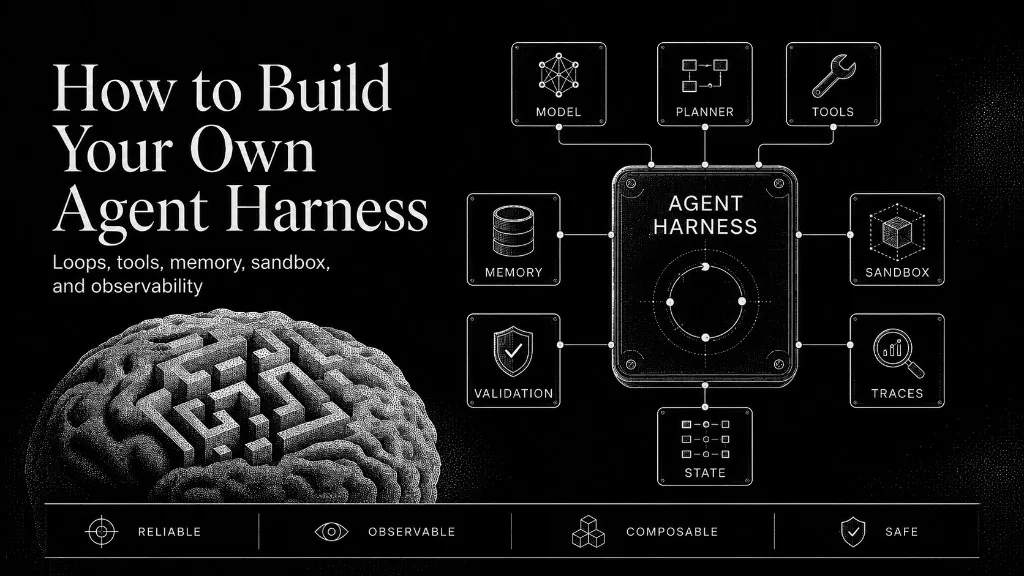 How to Build Your Own Agent Harness — loops, tools, memory, sandbox, and observability